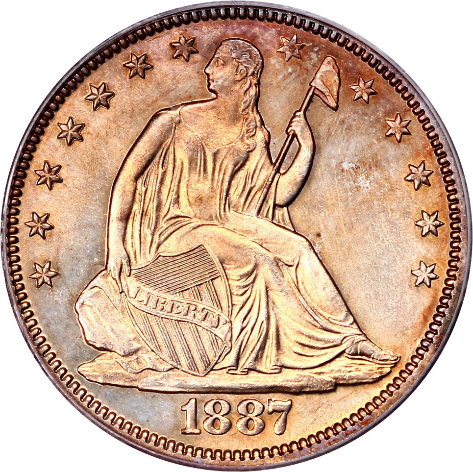 image for: 1887 50c PCGS MS63