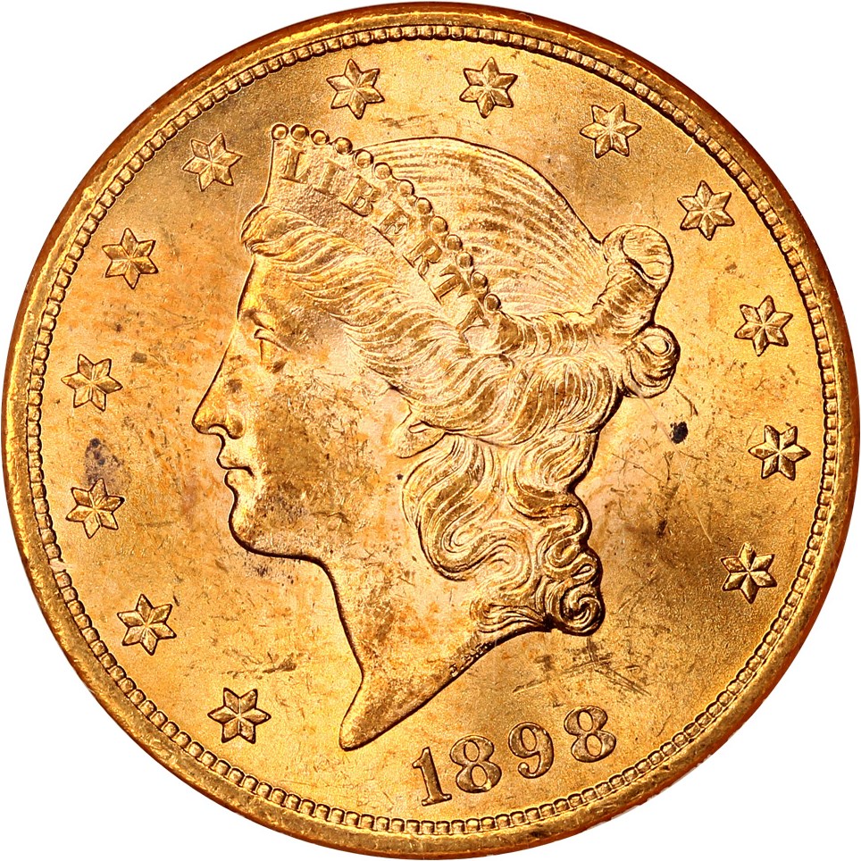 image for: 1898 $20 NGC MS63
