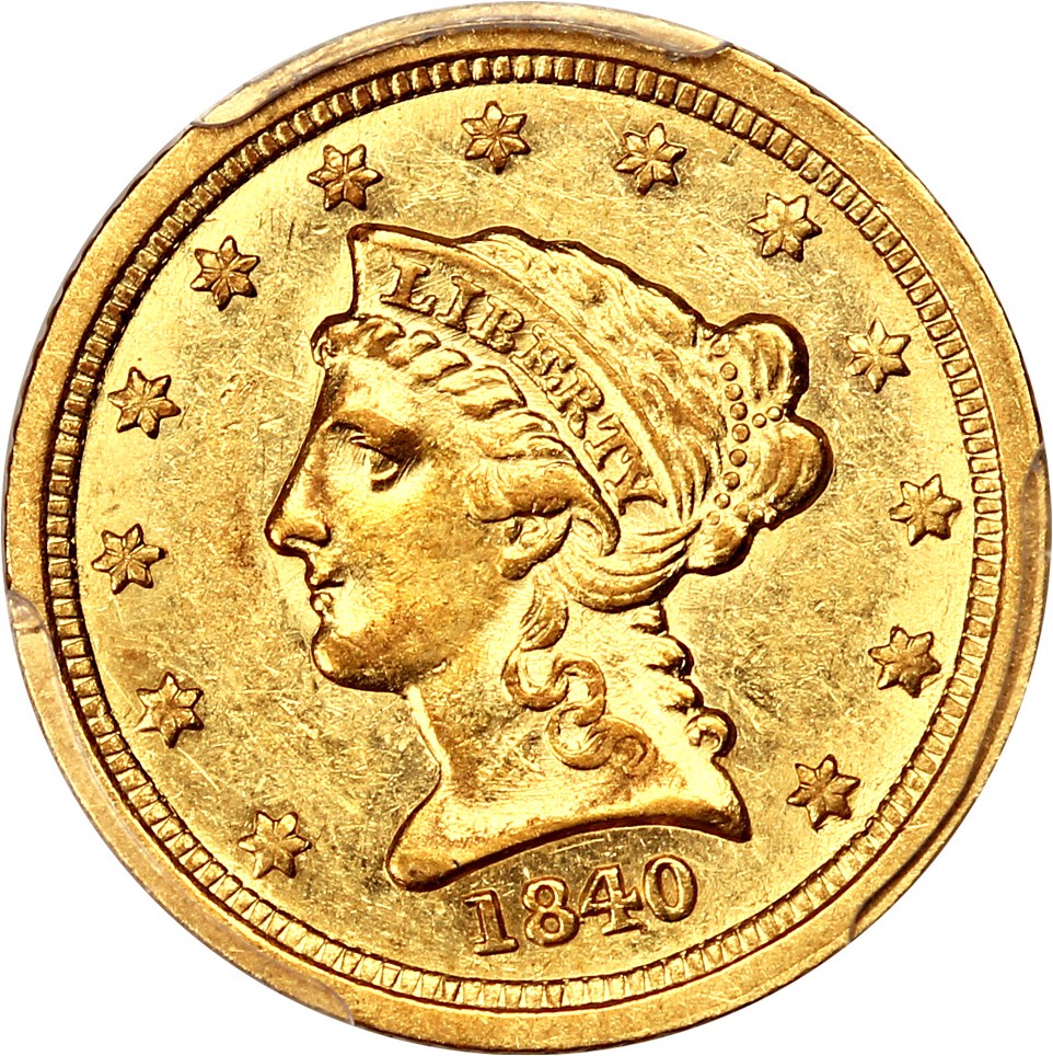 image for: 1840-C $2 1/2 PCGS AU58