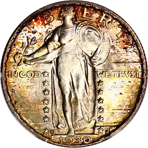 image for: 1930-S 25c PCGS/CAC MS67+ FH