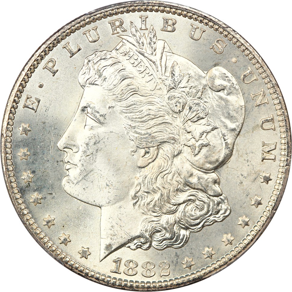 image for: 1882-CC $1 PCGS MS66 (VAM-2, Counter Clash)