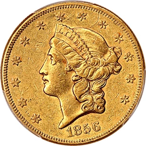 image for: 1856 $20 PCGS/CAC AU50