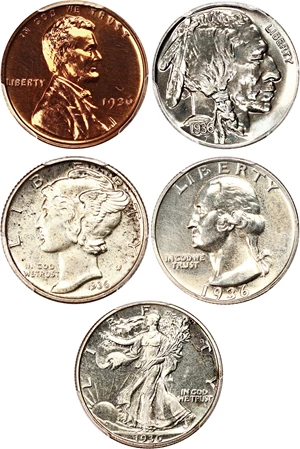 image for: 1936 Proof Set PCGS/CAC Proof 62-67