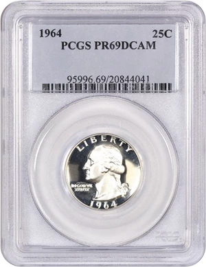 image for: 1964 25c PCGS Proof 69 DCAM