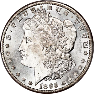 image for: Hot 50 VAM: 1885-CC $1 PCGS MS64 (VAM-4, Doubled Dash)