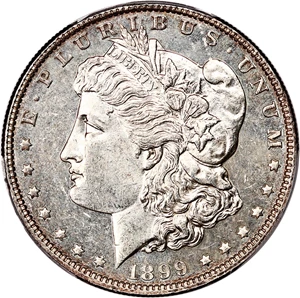 image for: 1899 $1 PCGS MS63 PL