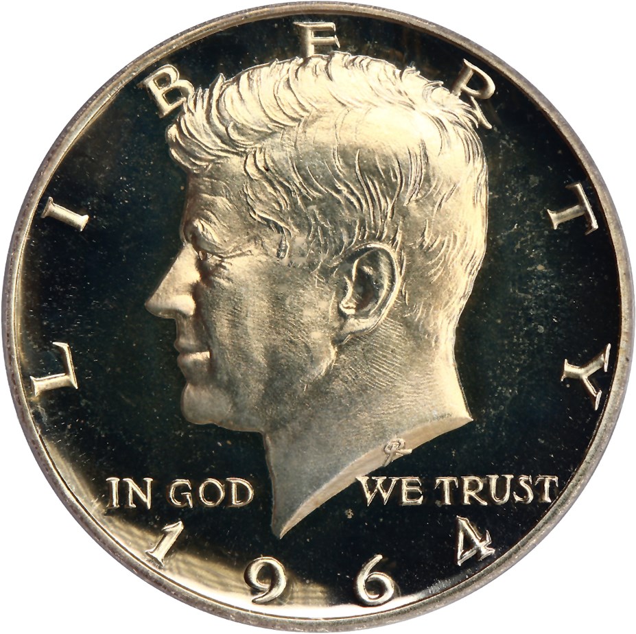 image for: 1964 50c PCGS Proof 67 DCAM (Accented Hair)