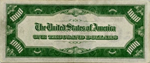 image for: FR. 2211G 1934 $1000 Federal Reserve Note Chicago PMG Net About Unc 50 (Closed Pinholes)