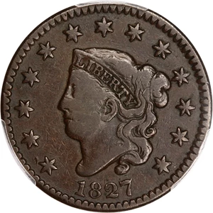 image for: 1827 1c PCGS VF20