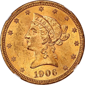 image for: 1906-D $10 NGC MS63