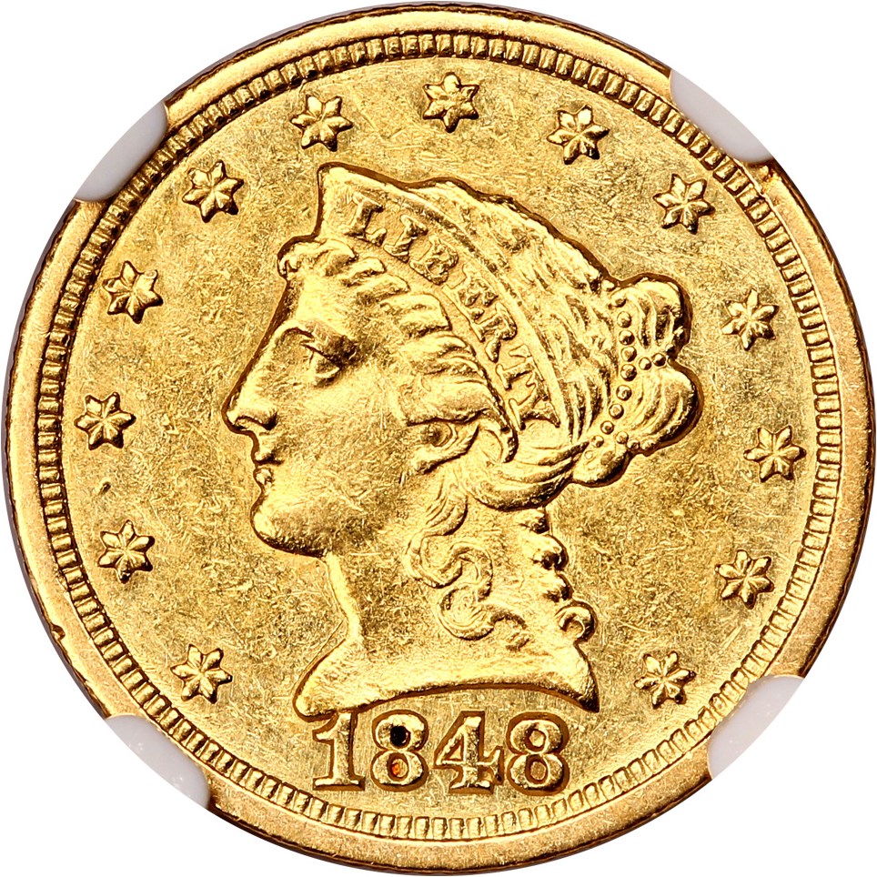 image for: 1848-C $2 1/2 NGC AU53