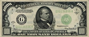 image for: FR. 2212G 1934A $1000 Federal Reserve Note Chicago PMG Very Fine 35