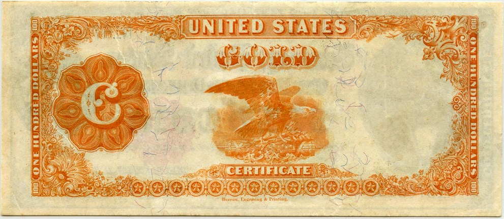 image for: FR. 1215 1922 $100 Gold Cert PCGS Extremely Fine 45 PPQ (Moy Signature)