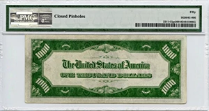 image for: FR. 2211G 1934 $1000 Federal Reserve Note Chicago PMG Net About Unc 50 (Closed Pinholes)