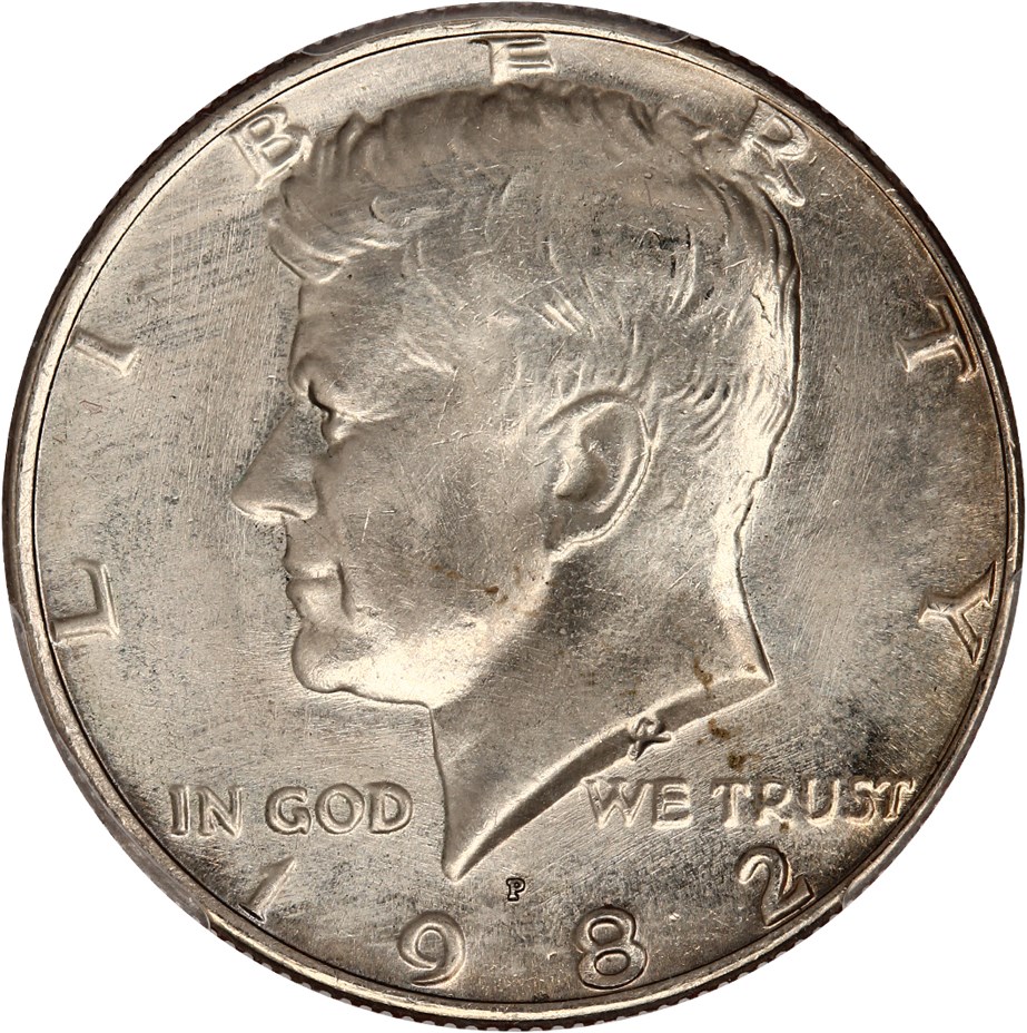 image for: 1982-P 50c PCGS MS64 (No "FG" FS-901)