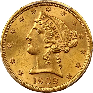 image for: 1902-S $5 PCGS MS65
