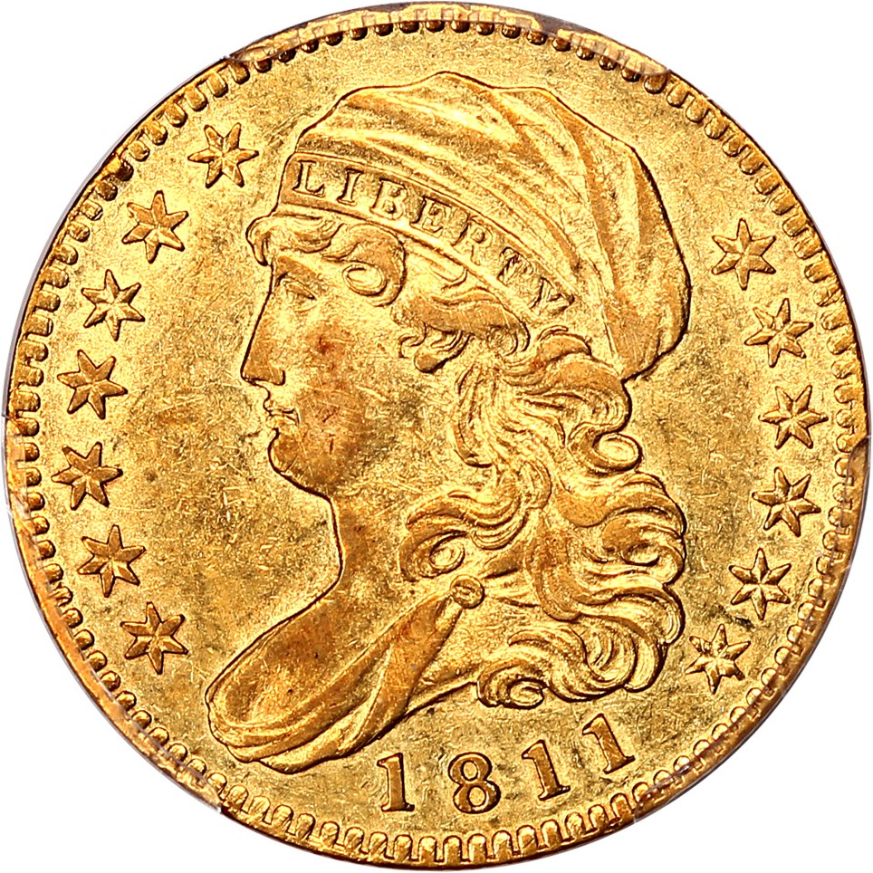 image for: 1811 $5 PCGS/CAC AU53 (Small 5)