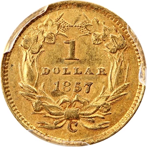 image for: 1857-C G$1 PCGS AU55