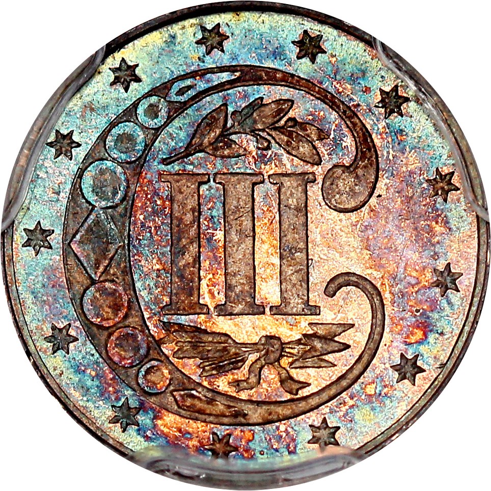 image for: 1864 3cS PCGS/CAC MS66+