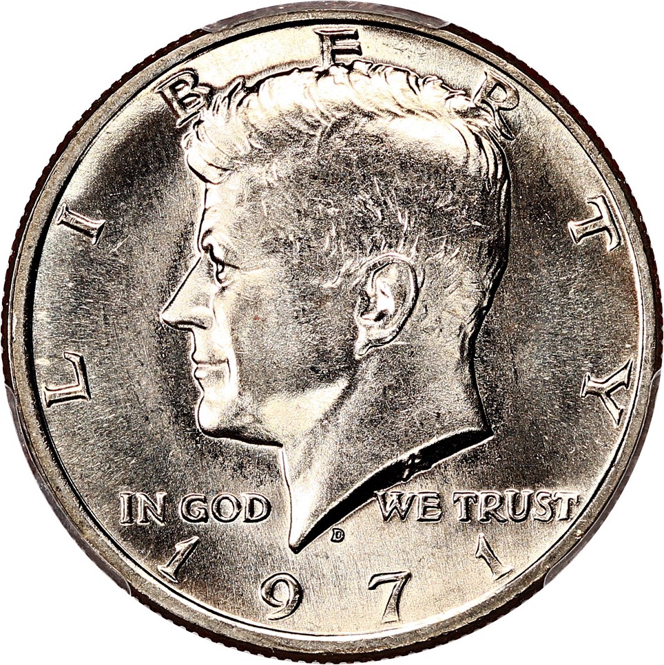 image for: 1971-D 50c PCGS MS66