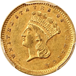 image for: 1857-C G$1 PCGS AU55