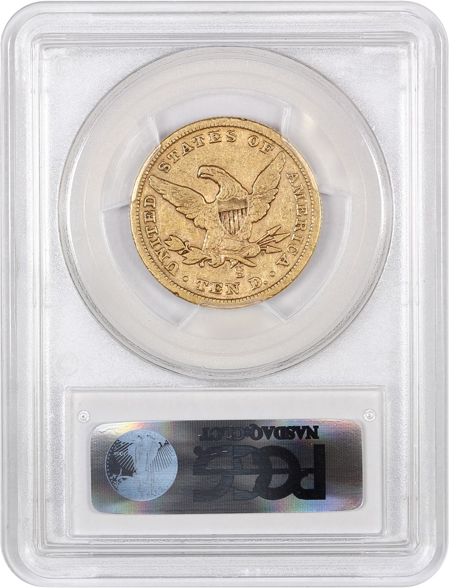 image for: 1861-S $10 PCGS/CAC VF30