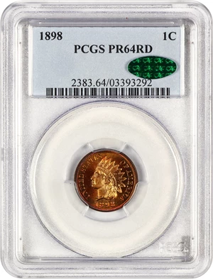 image for: 1898 1c PCGS/CAC Proof 64 RD