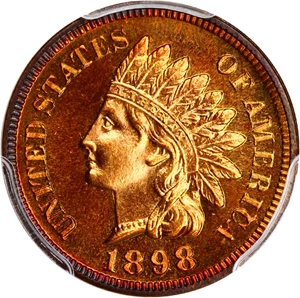 image for: 1898 1c PCGS/CAC Proof 64 RD