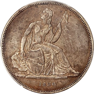 image for: 1836 Gobrecht $1 PCGS/CAC Proof 45 (Name on Base, Original, Coin Alignment)