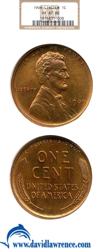 image for: 1909 1c Lincoln NGC Proof 67 RD
