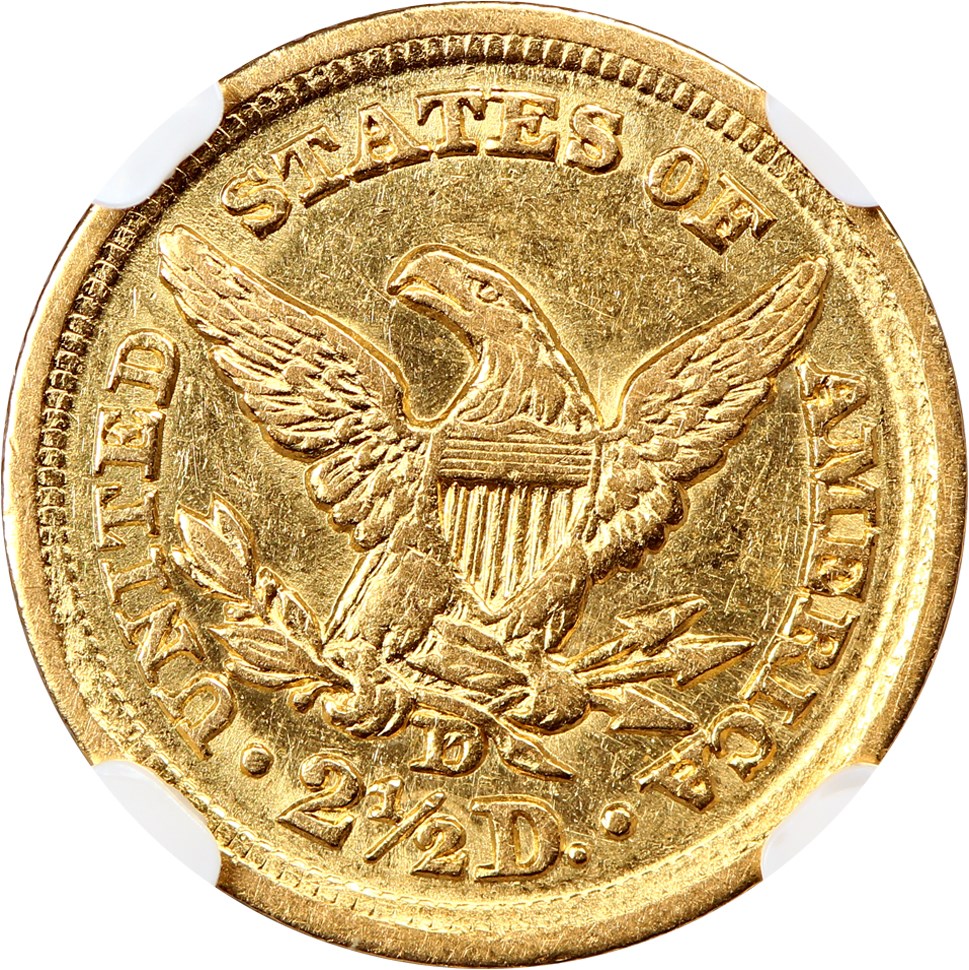 image for: 1851-D $2 1/2 NGC AU55