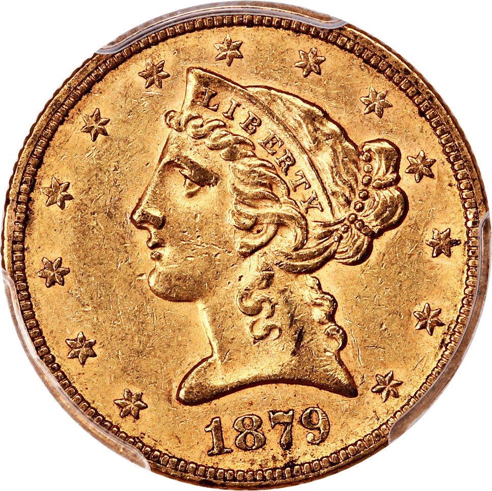image for: 1879 $5 PCGS MS61