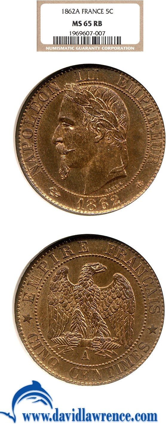 1862-A 5c MS RB
