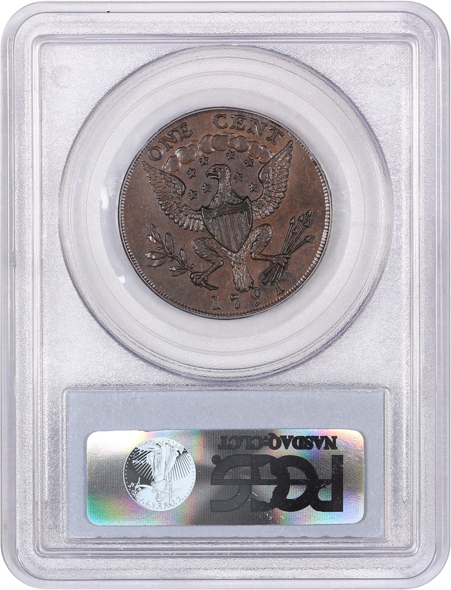image for: 1791 Washington Cent PCGS/CAC AU58 (Small Eagle)
