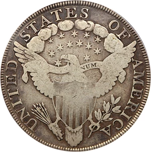 image for: 1799 $1 PCGS VG-08 (Irregular Date, 15 Stars)