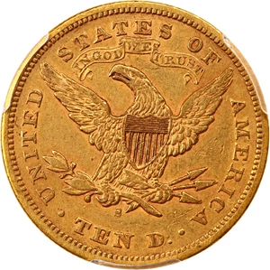 image for: 1873-S $10 PCGS/CAC XF45