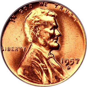 image for: 1957-D 1c ICG MS67 RD