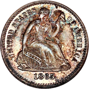 image for: 1865 H10c NGC Proof 65 (OH)