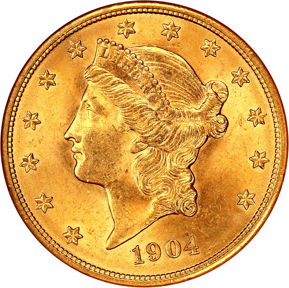 image for: 1904 $20 NGC MS66