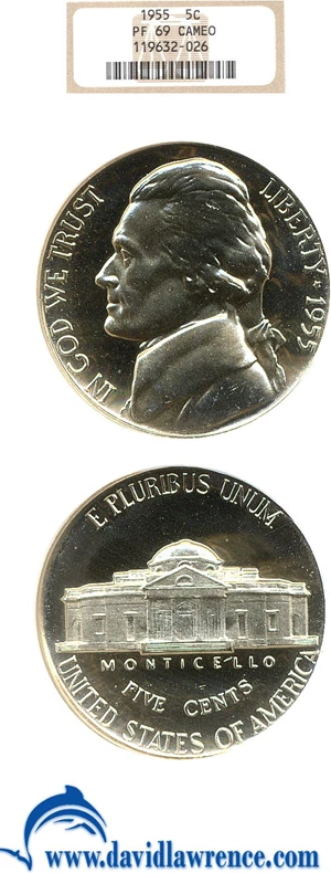 image for: 1955 5c NGC Proof 69 Cameo