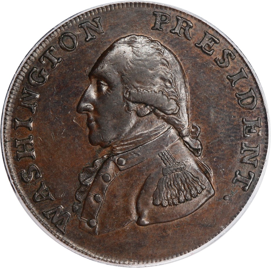 image for: 1791 Washington Cent PCGS/CAC AU58 (Small Eagle)