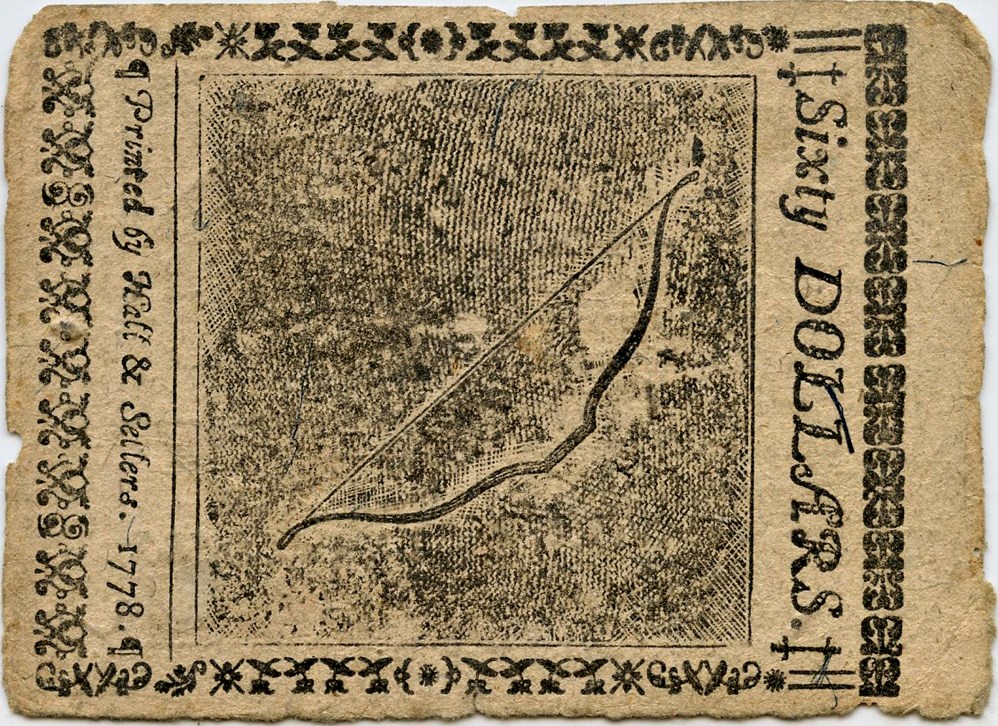 image for: FR. CC86 September 26, 1778 $60 Continental Currency PMG Net Very Fine 35 (Minor Edge Damage)