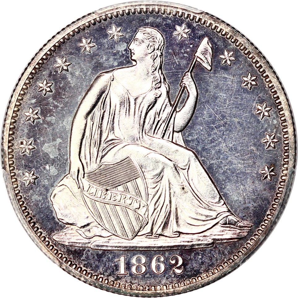 image for: 1862 50c PCGS/CAC Proof 64