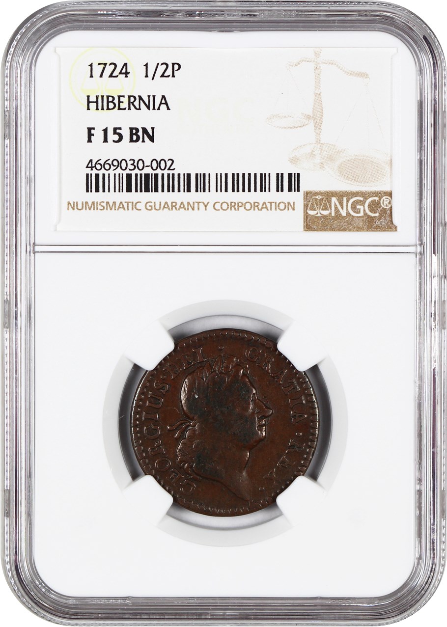 image for: 1724 Hibernia 1/2 P NGC F15 BN