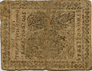 image for: FR. CC39 July 22, 1776 $2 Continental Currency PMG Very Fine 20