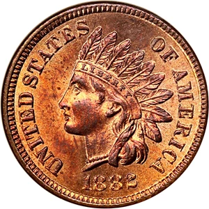 image for: 1882 1c NGC MS66 RD