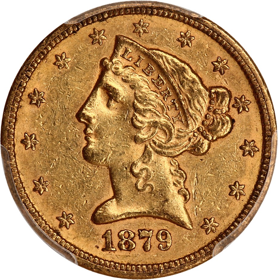 image for: 1879-S $5 PCGS MS61