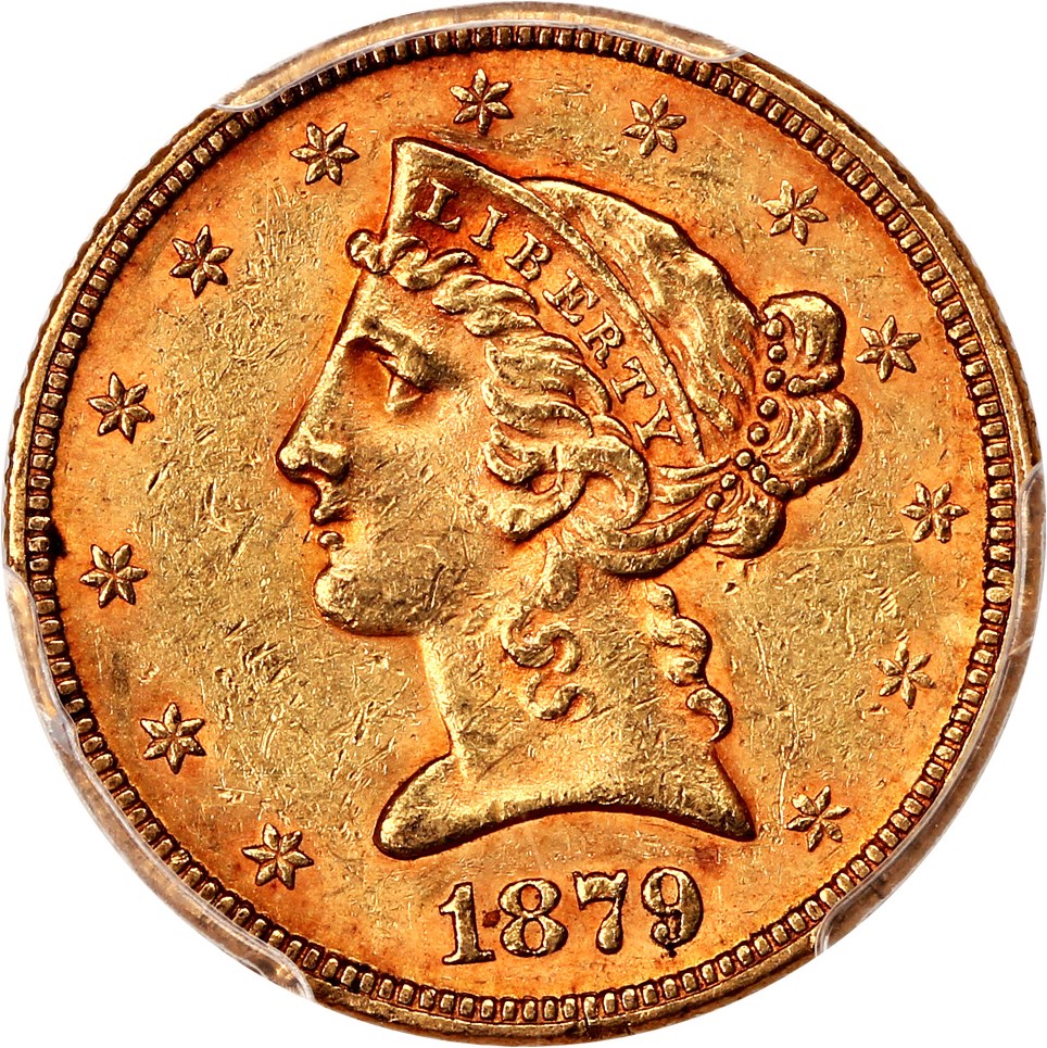 image for: 1879 $5 PCGS MS61