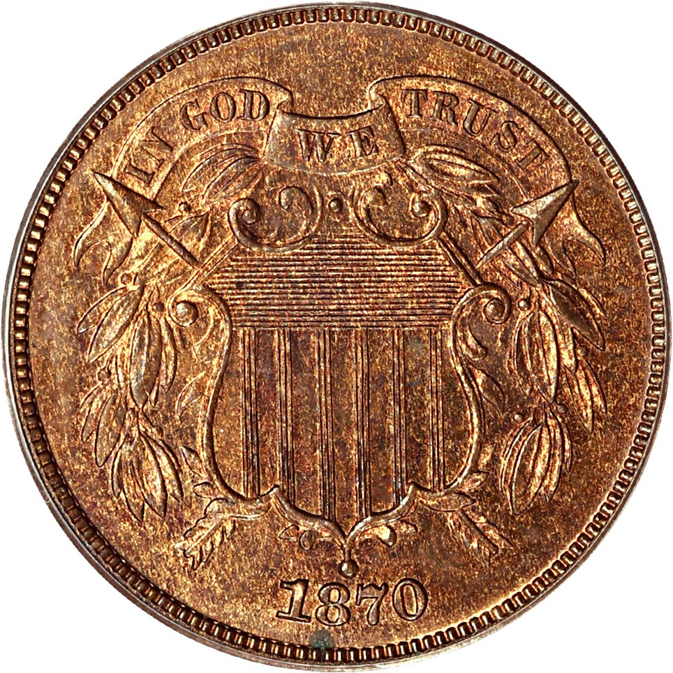 image for: 1870 2c PCGS Proof 64 RB
