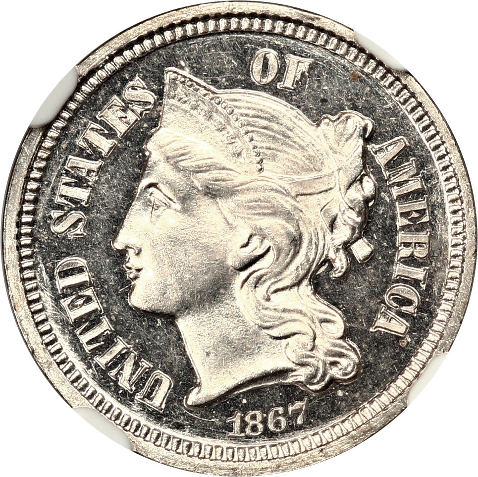 image for: 1867 3cN NGC Proof 64 CAM